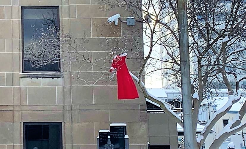 The significance of the red dresses seen in St. Catharines trees |  inNiagaraRegion