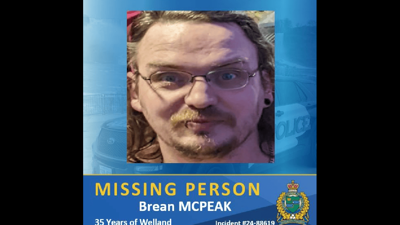 Missing man, Welland, Niagara Falls.