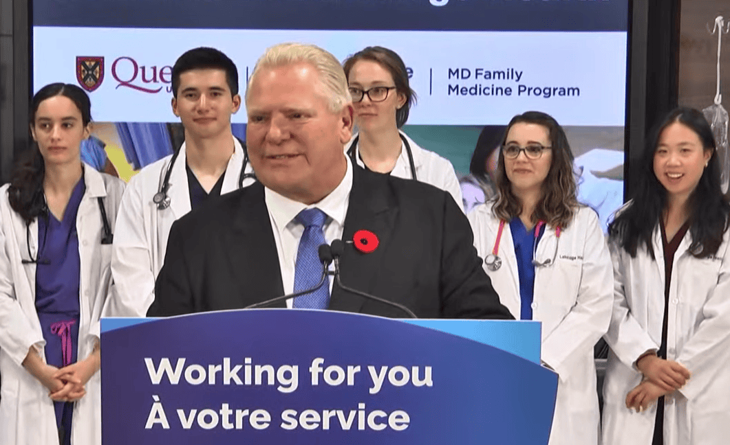 Doug Ford at Lakeridge Health