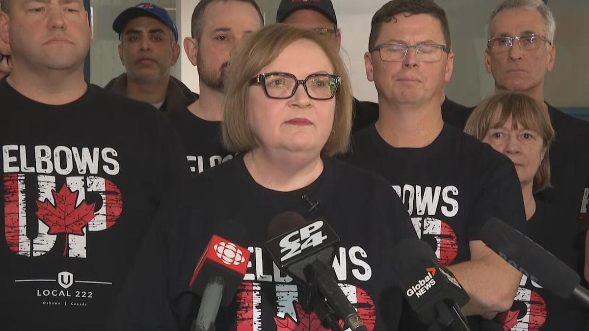 Unifor President Lana Payne in Oshawa